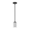 Z-Lite Willow 1 Light Mini Pendant, Matte Black, Inner White & Outer Clear 426MP-MB - alternate 3